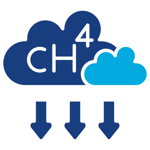 Average methane emission reduction per farm